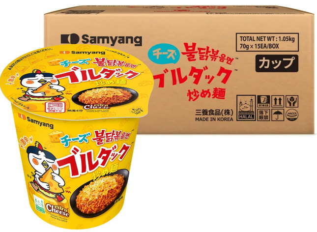 [三養] チーズブルダック炒め麺 CUP 70g 15個入 1BOX