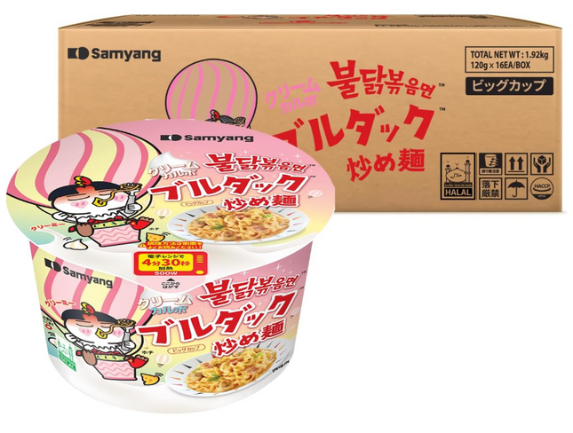 [三養] クリームカルボブルダックBIGCUP 120g 16個入  1BOX