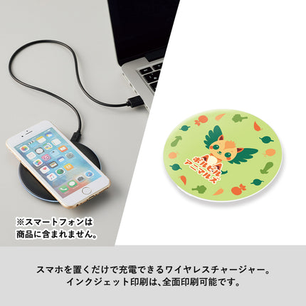 全面印刷できるワイヤレス充電器　ラウンド　10W GJ
