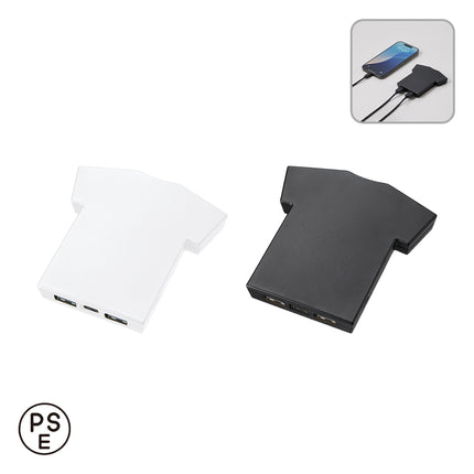 全面印刷できるモバイルチャージャー5000　Ｔシャツ GJ