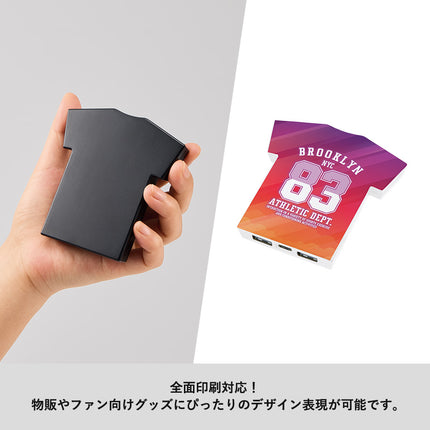 全面印刷できるモバイルチャージャー5000　Ｔシャツ GJ