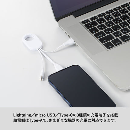 カラビナ3in1充電ケーブル GJ