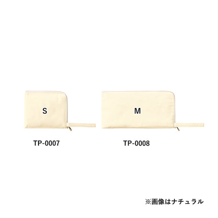 キャンバスL字ファスナーフラットポーチ（M）GJ