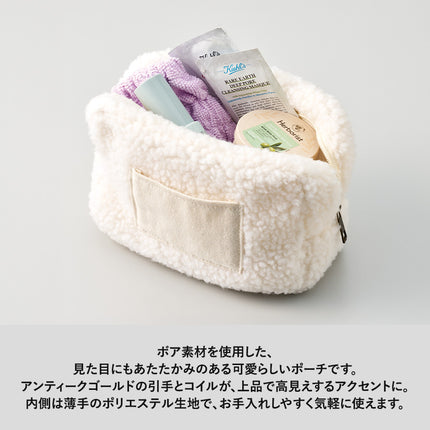 ボア＆キャンバスポケットファスナーポーチ GJ